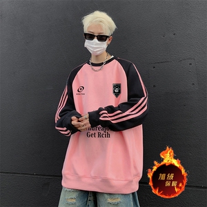 抖音得物供货 提供视频 秋冬重磅美式宽松织带圆领卫衣0779图片