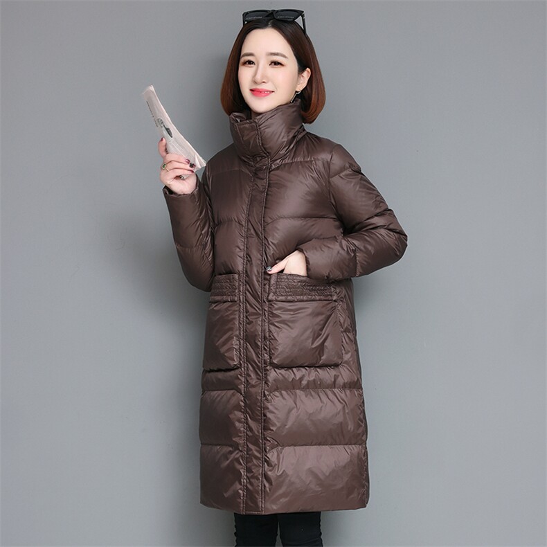 2021新款时尚中长款羽绒服修身显瘦保暖外套,女装羽绒服,依恋蒂丝