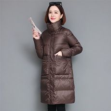2021新款时尚中长款羽绒服修身显瘦保暖外套，女装羽绒服，依恋蒂丝