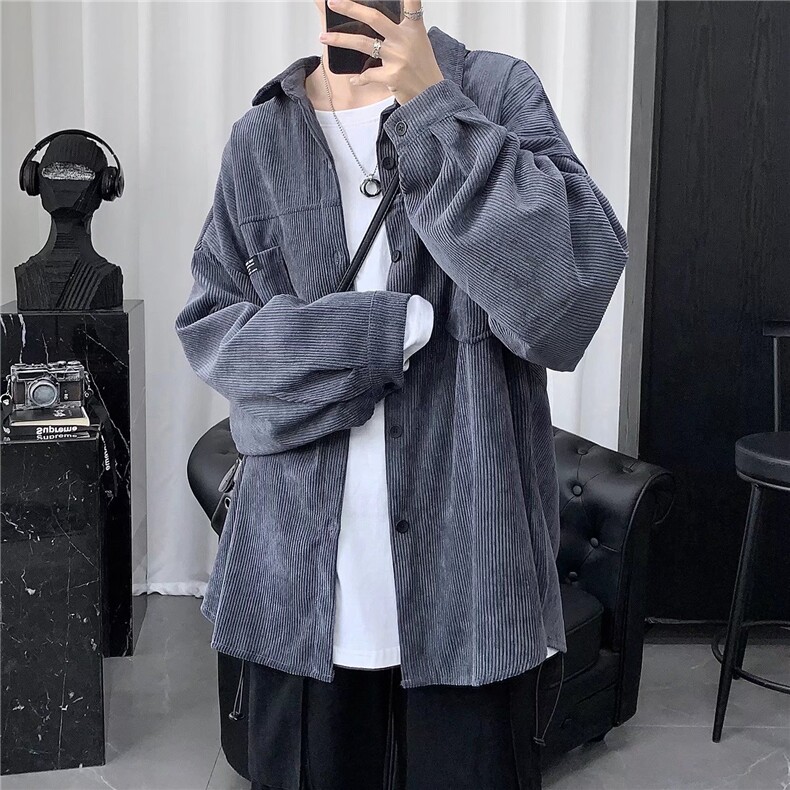 春季潮牌长袖衬衫高级感痞帅春秋款衫衬衣外套男款寸衫男XCS56,男装衬衫,星座208-5