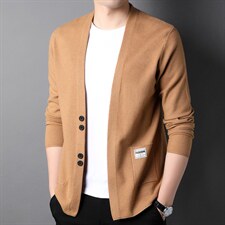 F6220钱塘2020-1秋冬新款男士针织开衫时尚潮流休闲外穿毛衣P91，男装针织衫/毛衣，钱塘207-1