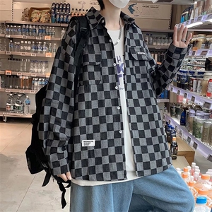 长袖衬衫男港风潮流牛仔衬衫C0803P48图片