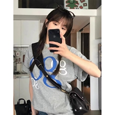 M321-P25港风高级感小众字母印花T男女款情侣宽松短袖，男装T恤，星座617A-2