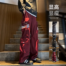 秋季新款冲锋裤Q2569-TP5588港风撞色立体多口袋休闲长裤男，男装休闲裤，电商A102