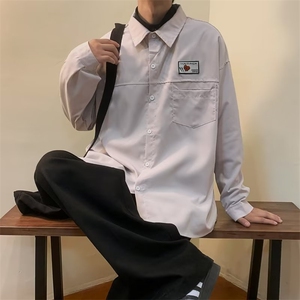 长袖衬衫男港风日系韩版潮流帅气衬衣HC14P32图片