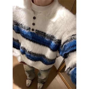 亨利领毛衣男款冬季痞帅高级感针织衫设计感内搭打底衫 MZ21图片