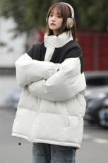 港风冬季立领纯色拼接加厚上衣外套棉衣男MY88888P75，男装棉衣，星座1204-3