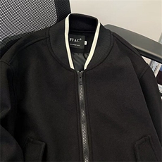 重磅短款呢子棒球服夹克男女立领毛呢飞行服上衣外套2039P70，男装夹克，星座410-2