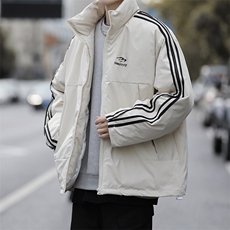 潮美式织带棉服冬季宽松加厚男女款立领上衣M065-P83，男装棉衣，星座308B-2