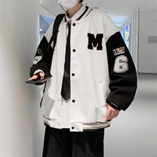 棒球服男秋冬季潮牌外套新款ins痞帅气宽松夹克J6655-p58夹棉P70，男装夹克，星座1008-1