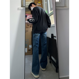 B221 美式ins高街暗黑光版修身微喇牛仔裤 LK23137-P55 控78图片