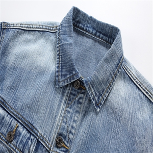 水洗牛仔外套男款春美式痞帅上衣服宽松休闲工装夹克JK1324-P80图片