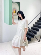 重工订珠盘扣连衣裙，女装连衣裙，天使公主