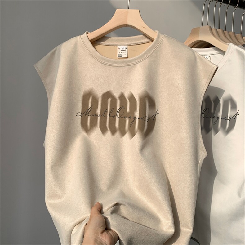 B359-BX3301-P25限价45主推数据美式坎肩丝网印高品质无袖背心，男装T恤，电商B359