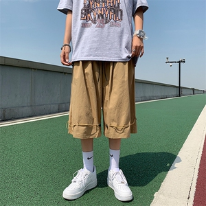 男新款港风短裤六分裤抽绳设计 K015 P25图片