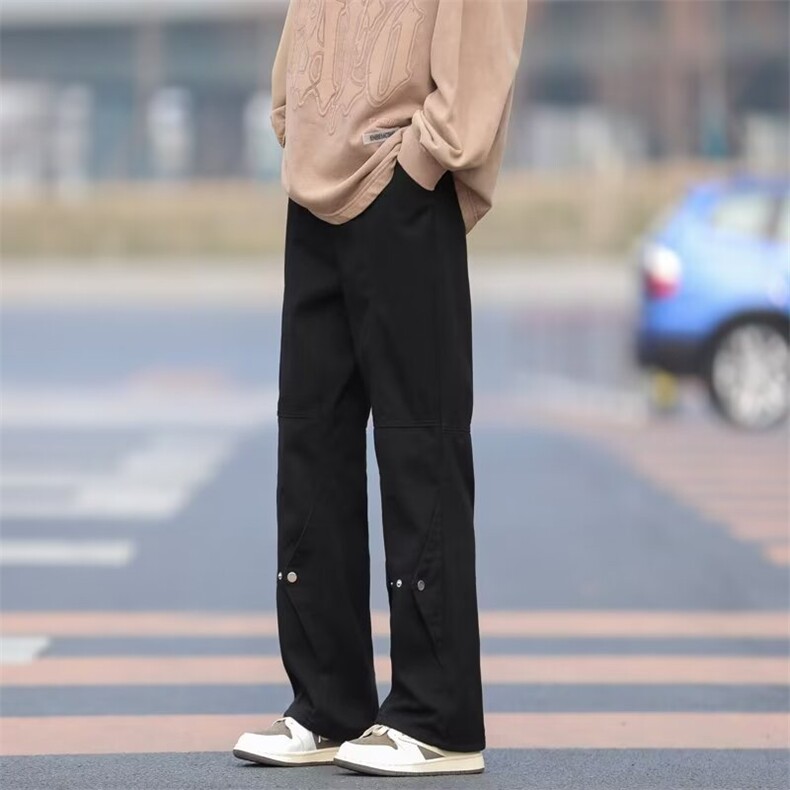 水洗解构牛仔裤男春秋款美式vibe拼接裤子N411P45,男装牛仔裤,星座1116-2