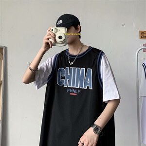 假两件休闲运动球衣蓝球服男潮一套装学生夏季短袖短裤tz103-p40，男装休闲套装，星座1008-1