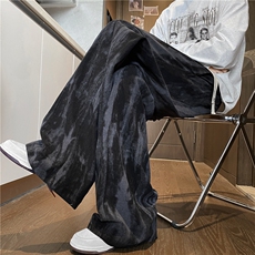 抖音品质新款拼接扎染灯芯绒设计感休闲裤B315-K25497-特p25控48，男装休闲裤，电商B315