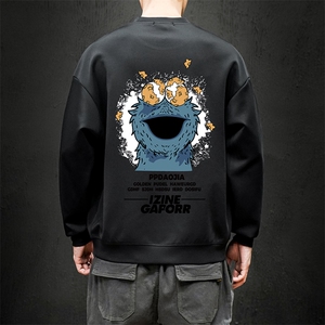 2021秋季新款马切达日系大码男宽松已注册卡通印花卫衣W5056-P28图片