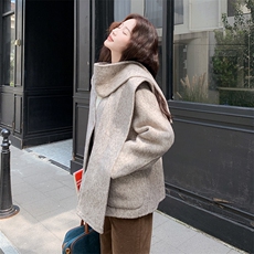 新款70羊毛短款大衣2C123-Z1008-P230-K345，女装毛呢外套，2C123