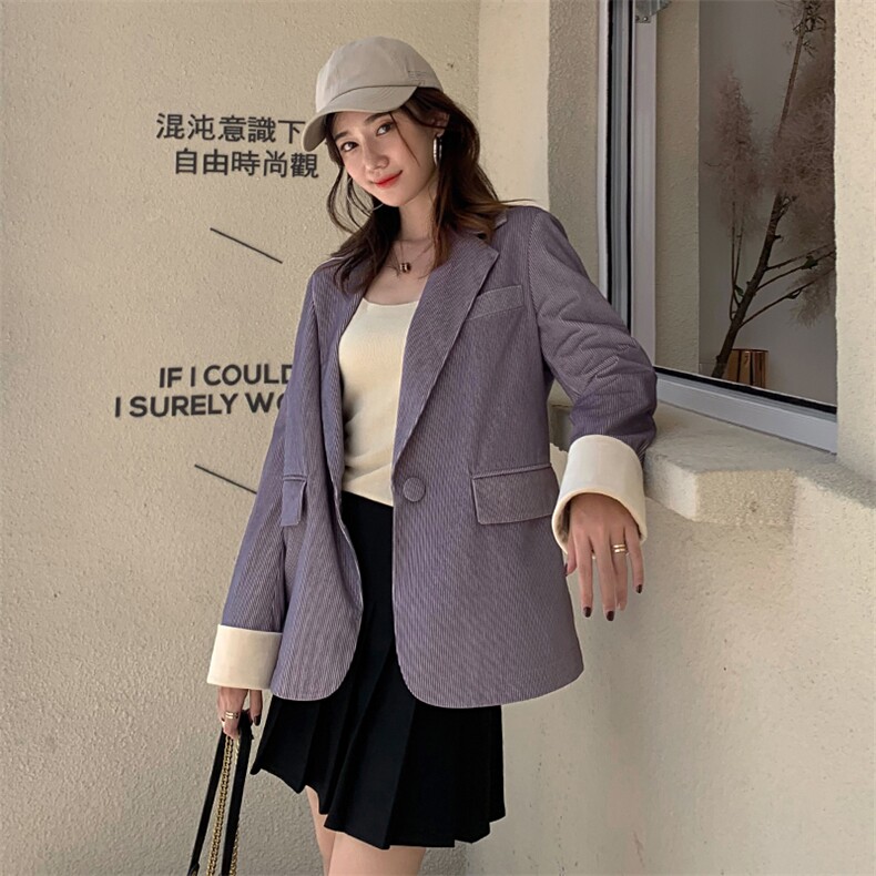 西装长袖个性干练气质简约百搭2021年秋季时尚一粒扣,女装西装,寒都衣屋