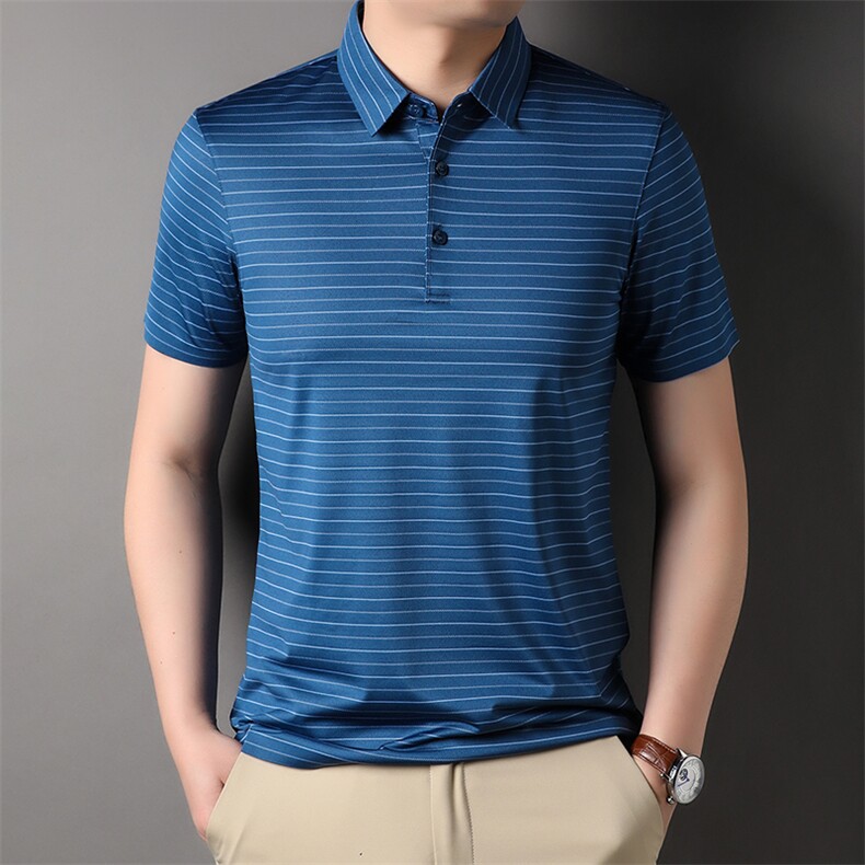夏季商务休闲男士短袖polo衫中年男翻领T恤HP76220-P130,男装Polo衫,星座1105-3