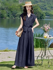 现货2026夏季新款时尚洋气潮流宽松遮肉显瘦两件套裤套装女，女装套装/套裙，众宇琦