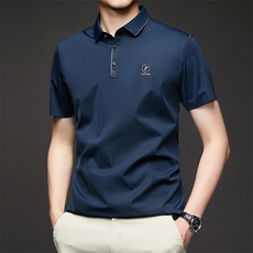 无痕polo衫中年商务休闲男装夏季新款男士短袖T恤半袖翻领上衣服，男装Polo衫，电商B212（原钱塘6029）