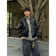网图现货春季皮衣飞行员外套1209-1-JK19-P90主推可谈，男装夹克，星座1209-1