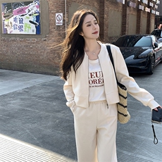 秋季时尚女修身休闲裤上衣显瘦2025新款运动搭配一整套，女装运动套装，慧峰