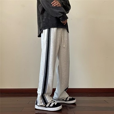 美式高街vibe条纹裤子男女潮牌痞帅设计宽松直筒休闲裤B7266-p36，男装休闲裤，星座1008-1