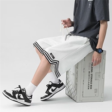 休闲运动短裤男士韩版潮拼色2024夏季新款ins宽松五分裤K5358-P47，男装牛仔裤，星座412-2