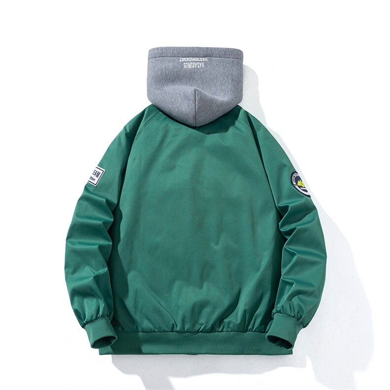 现货三色秋冬季潮牌徽章夹克棉衣棒球服欧美飞行员外套情侣装,男装棉衣,电商A105