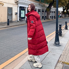 长款羽绒服女24年冬季新款长款过膝加长加厚保暖外套通勤，女装羽绒服，鑫火火