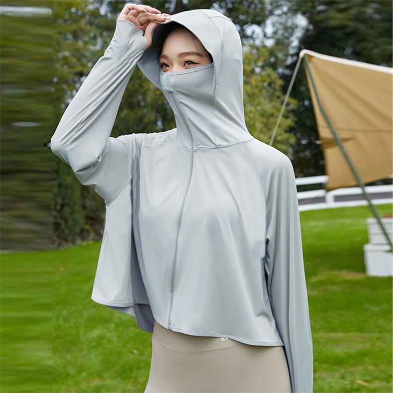 夏季新款冰丝防晒衣短款外套防紫外线遮阳服女皮肤衣凉感F066，女装防晒衣，星座1403A