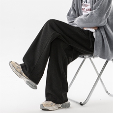 8XL-M特大码工装加绒裤男纯色宽松裤卫裤休闲基础款K995P65，男装休闲裤，电商D206-1