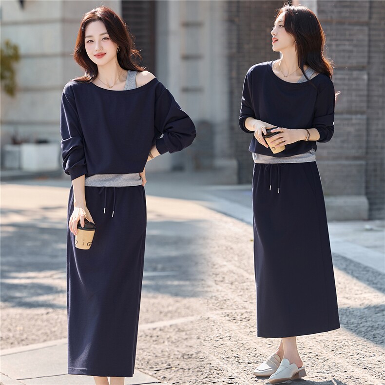 套装裙2025秋新款韩系独特超好看休闲气质大方得体减龄穿搭一整套，女装套装/套裙，盈茜
