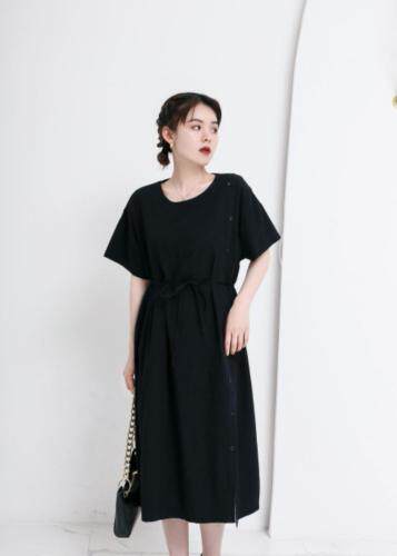 棉麻连衣裙，女装连衣裙，E·呀