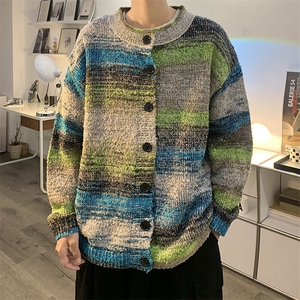 MY200-P55慵懒风渐变色宽松型开衫毛衣图片
