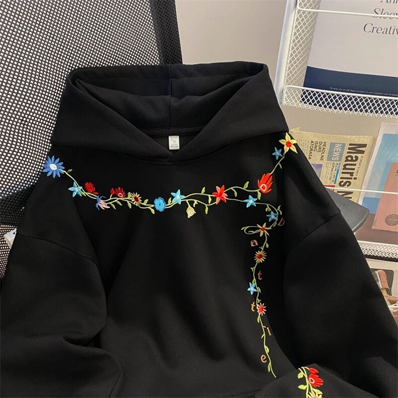 万针刺绣结构设计重磅秋冬全棉高品质美式高街连帽卫衣外套Y7712,女装短外套,电商A486-1
