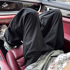 夏季裤子男简约小众设计休闲裤男士立体剪裁大口袋阔腿弯刀裤男潮，男装休闲裤，星座505-2（原电商A260-1)