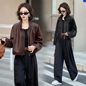 跑量安哥拉小皮衣外套女2026春秋新款高级感炸街小个子机车服夹克图片