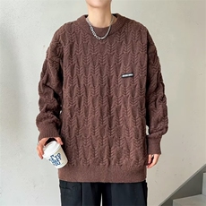 美式圆领毛衣男慵懒风休闲针织衫YM023P43，男装针织衫/毛衣，星座1116-2