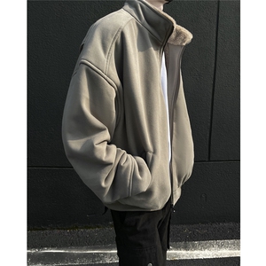 黑墙风 10百搭复古剪裁解构设计加绒加厚重磅夹克外套TBMY03-P120图片