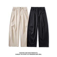 270g棉感面料2025美式弯刀休闲裤宽松裤子男K6011-特P38，男装休闲裤，电商042