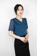 【现货】2022夏季新款钻链波浪小衫，其它，依一秀水