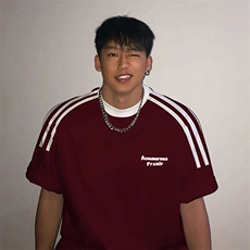 夏季美式高街重磅纯棉三条杠织带撞色男女短袖T恤ZD527-特P30，男装T恤，电商A486