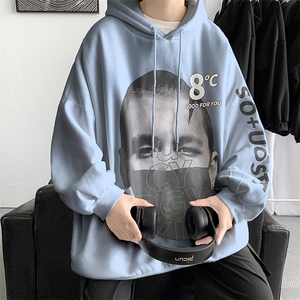 oversize潮牌男装连帽卫衣情侣外套潮帽衫 XZ514-2-W8821-P43图片