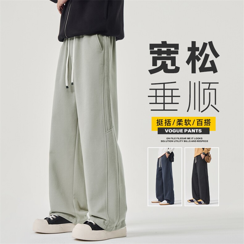 秋季复古美式工装休闲裤男款高街运动长裤阔腿直筒裤子Z2582-P50，男装工装外套，星座509