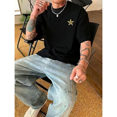 网图除了党我不接受任何人的考验全棉印花圆领短袖T恤2752-P35，男装T恤，电商C310-1